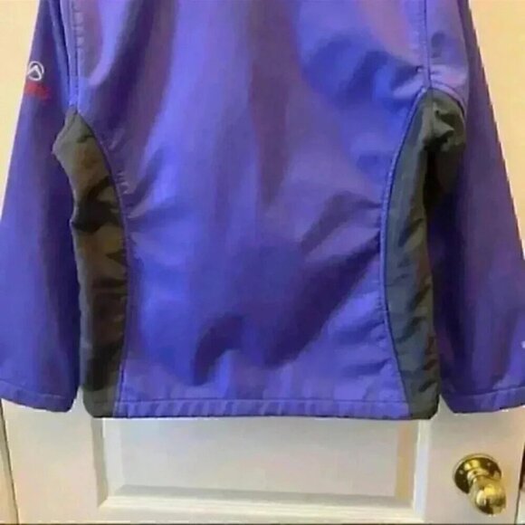 The North  Face Jacket Fleece Lined Soft Shell Purple Grey Size Medium - Picture 9 of 16